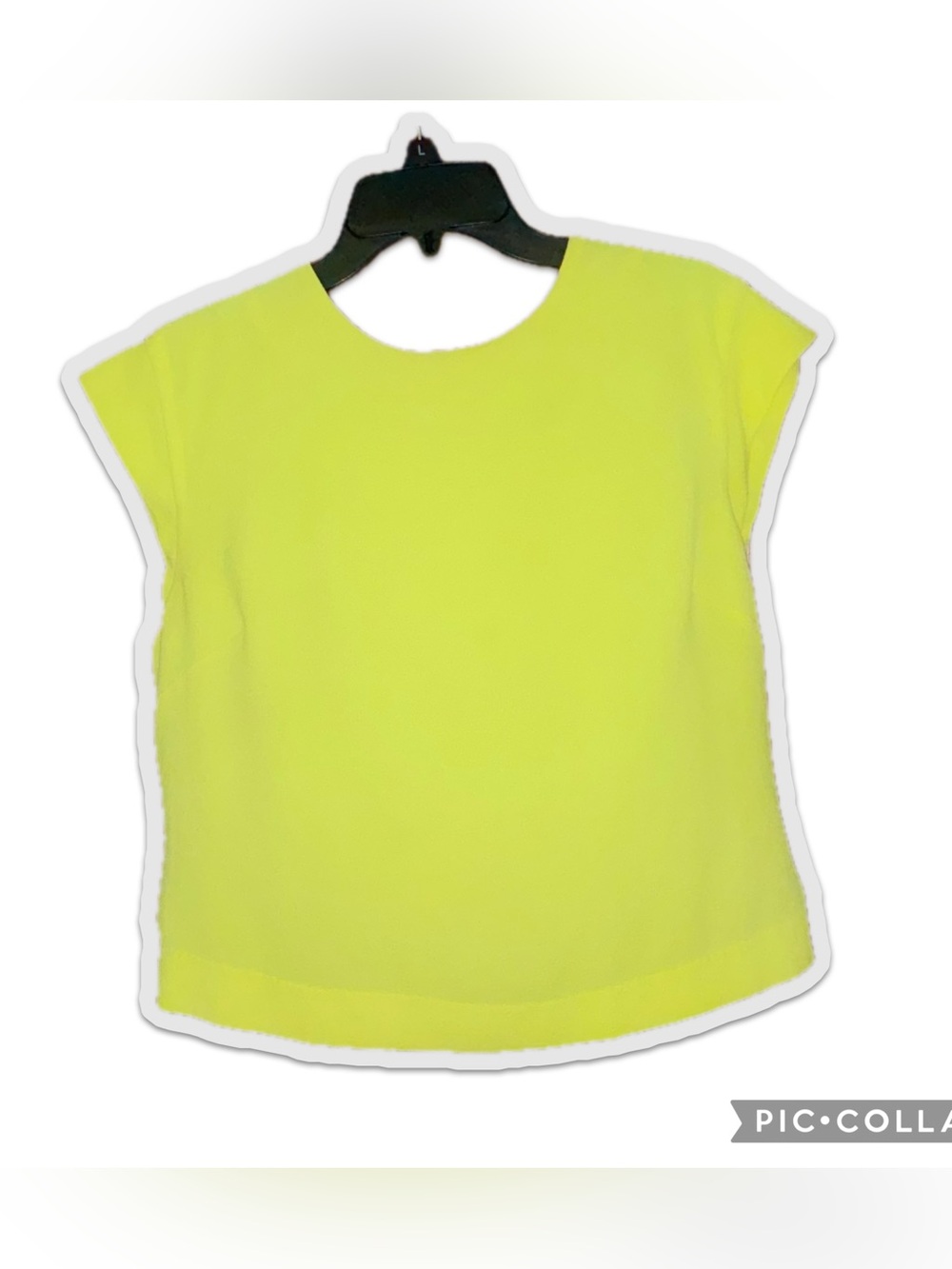 Cato Neon Yellow Cap-Sleeve Top